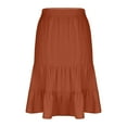 thumbnail image 5 of YABCSAZ Skirts for Women Summer Boho Long Skirts High Waist Flowy Swing Skirts Cotton Linen Skirts Casual Loose Soft Beach Dress trendy A Line Skirts Women's Midi Skirt, 5 of 7