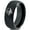 Black Dome Tungsten, variant on Tungsten Sea Lion Otariinae Foreflippers Swimming Band Ring 8mm Men Women Comfort Fit Black Step Bevel Edge Brushed Polished