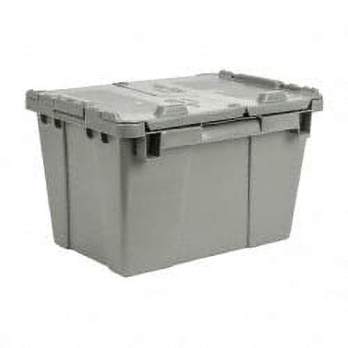 Orbis 0.6 Cu Ft, 70 Lb Load Capacity Gray Polyethylene Attached-Lid Container