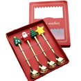 thumbnail image 2 of Juego de 4 cucharas navideñas, acero inoxidable, multicolor, 2 of 4