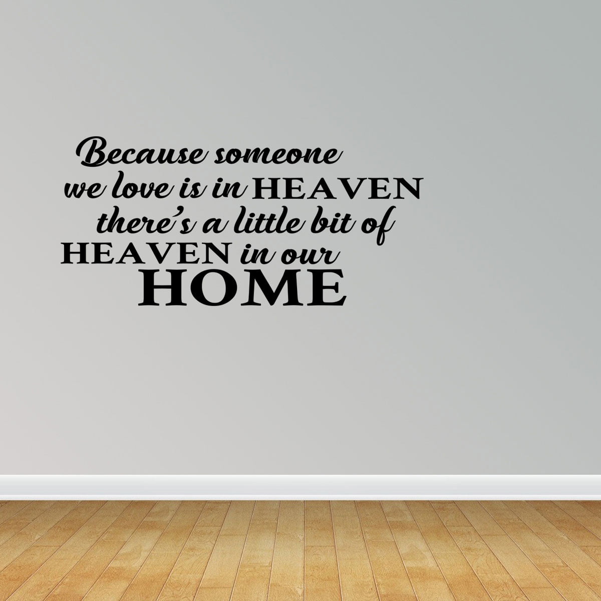 WALL STICKERS BECAUSE SOMEONE WE LOVE.. Quote VINYL WALL ART DECAL NN42 