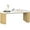 Natural, variant on HOMCOM Coffee Table, Center Table with Marble-Effect Top, Black