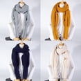 thumbnail image 4 of Qarigey Bufanda larga cálida y acogedora de estilo europeo para mujer, chal informal grueso y cálido, versátil, fácil de combinar, para Accesorios de disfraces Rojo, 4 of 6
