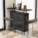 thumbnail image 4 of Mueble de Bar Costway Armario de Metal Negro 4 Niveles con 2 Estantes para Vino y 6 Soportes para Copas, 4 of 9