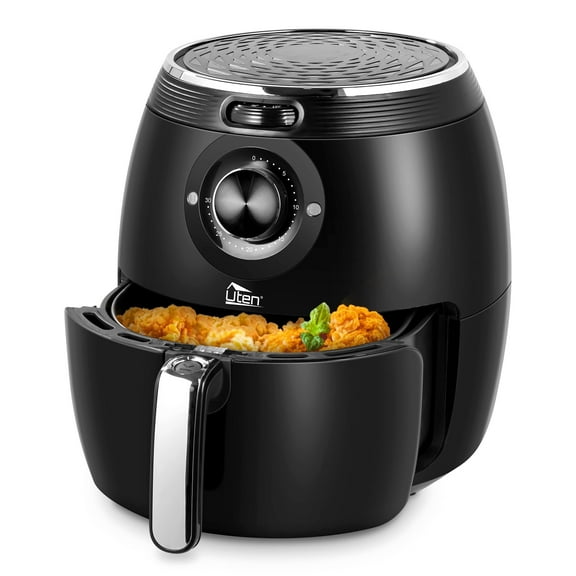 Uten 5.8 Qt Air Fryer, 1700 W 8-in-1 Oil-Free Air Fryer with Nonstick Basket, Black
