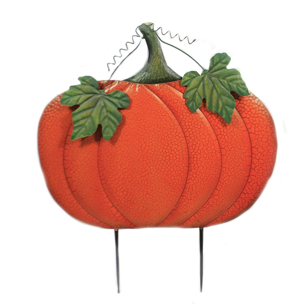 Home & Garden Large Pumpkin Stake Metal Crow Happy Harvest Walmart