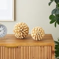 thumbnail image 2 of DecMode Brown 7" Handmade Tree Trunk Inspired Wood Orbs & Vase Filler (2 Count), 2 of 9