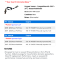 thumbnail image 2 of Oxygen Sensor - Compatible with 2007 - 2012 Nissan Pathfinder 2008 2009 2010 2011, 2 of 2
