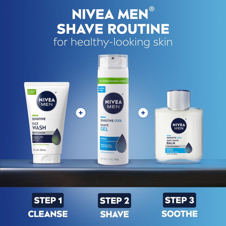 NIVEA MEN, Sensitive Cool Shave Gel, 7 oz with Chamomile Extract