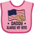 thumbnail image 3 of Inktastic Military Daddy Always my Hero Boys or Girls Baby Bib, 3 of 4