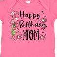 thumbnail image 4 of Inktastic Happy Birthday, Mom Pink Flowers Boys or Girls Baby Bodysuit, 4 of 5