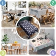 thumbnail image 5 of Dark Blue Unicorn Moon Pattern Rectangle Tablecloth 60"x120",Waterproof Polyester Rectangle Table Cloth, Wipeable Spillproof Polyester Tablecloth for Dining, Camping, Indoor and Outdoor, 5 of 6
