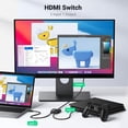 thumbnail image 2 of Conmutador HDMI UGREEN 4K @60Hz con cable HDMI de 1 m, 2 entradas, 1 salida, 1 entrada y 2 salidas, 2 of 9