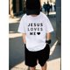thumbnail image 1 of Jesus Loves Me" Boys' T-Shirt - Comfy Cotton Blend, Crew Neck, Short Sleeve, Perfect for Summer Play & Casual Attire, -8, 1 of 5