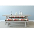 thumbnail image 2 of Christmas Bench Pad, Chinese Style Lettering Merry Christmas Deer Pines Stars Border Lines, HR Foam Cushion with Decorative Fabric Cover, 45" x 15" x 2", Green Dark Coral White, by Ambesonne, 2 of 3
