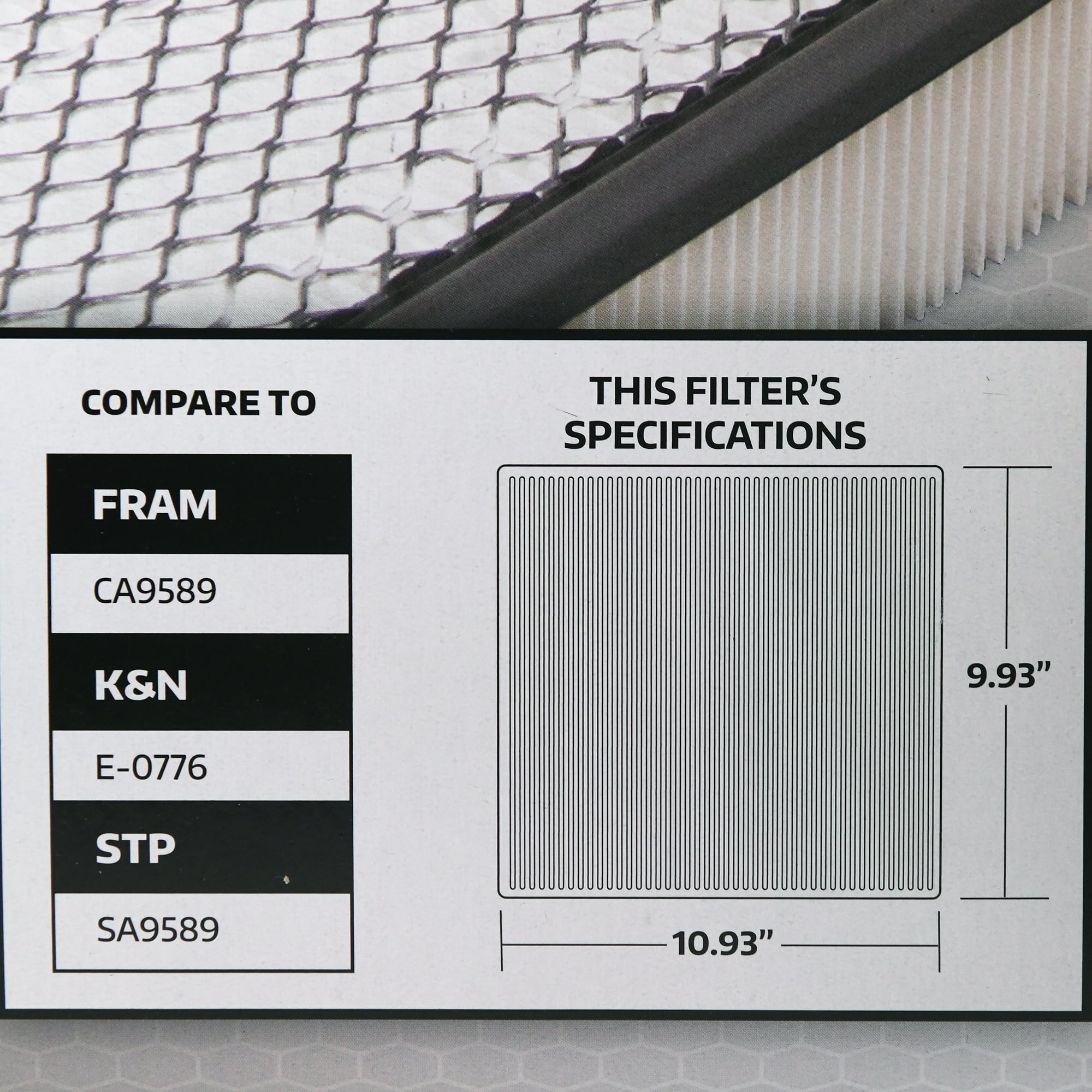 Super Tech 1110 Engine Air Filter, Replacement Filter for Dodge Truck