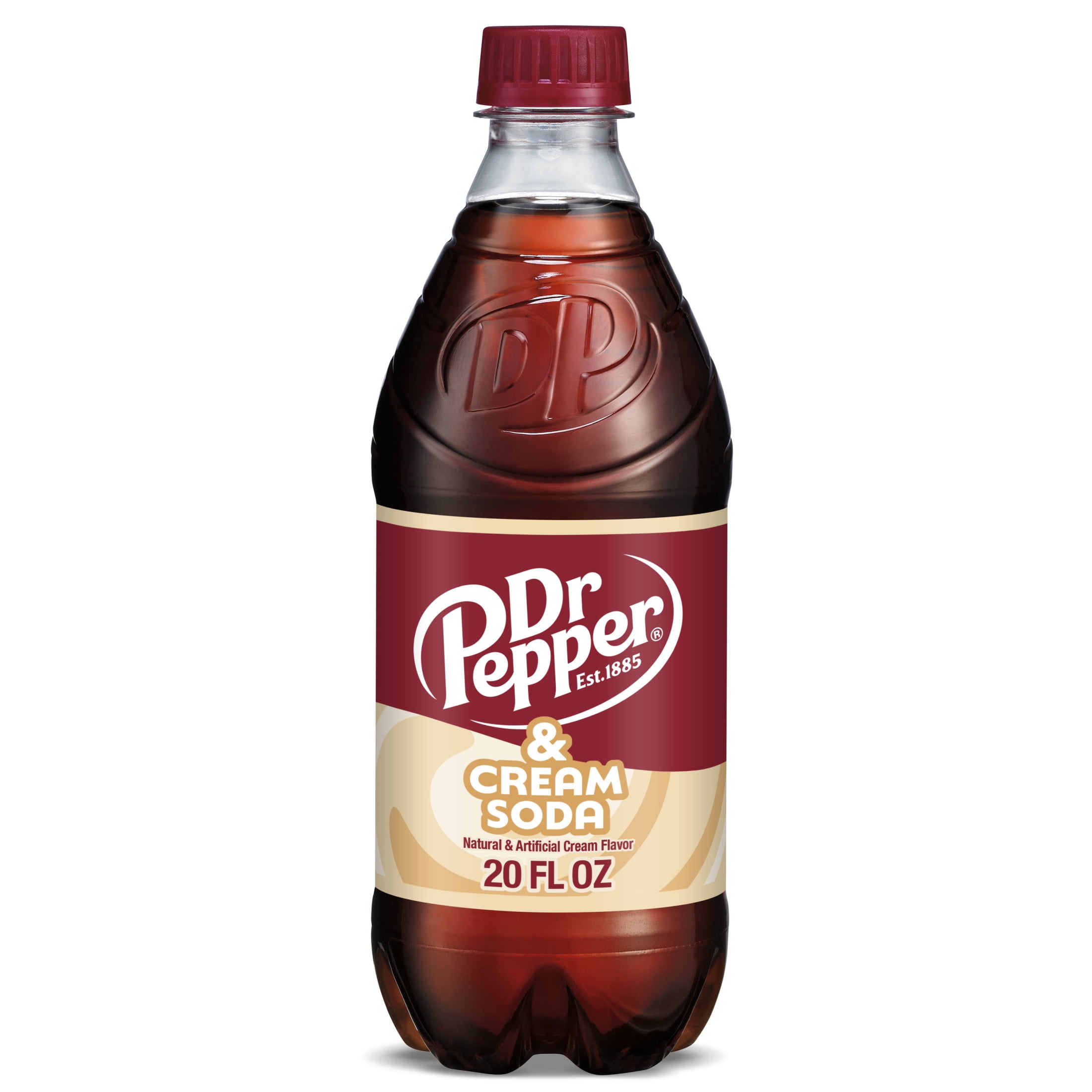 (5 pack) Dr Pepper & Cream Soda Pop, 20 fl oz, Bottle
