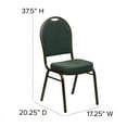 thumbnail image 3 of Flash Furniture HERCULES Series Dome Back Stacking Banquet Chair in Green Patterned Fabric - Gold Vein Frame, 3 of 13