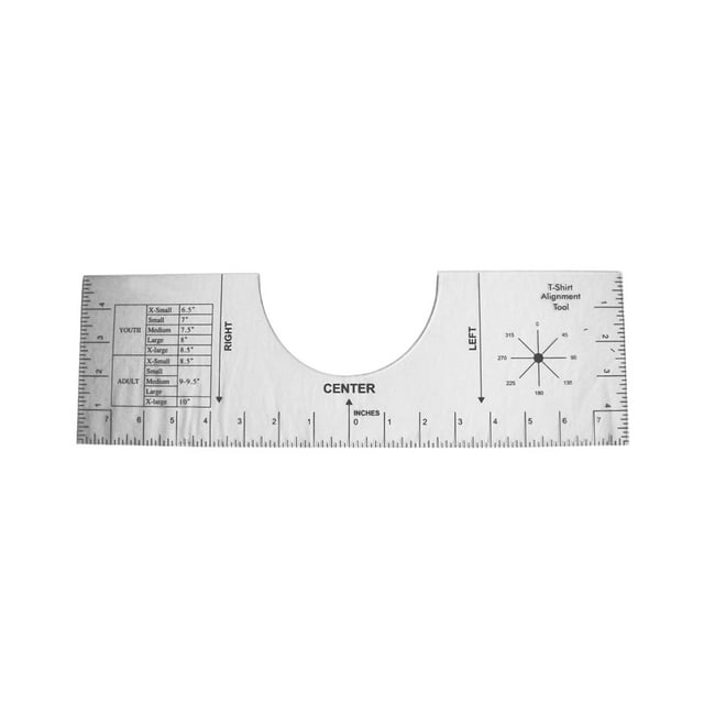 Zootealy T-Shirt Alignment Ruler Craft Ruler Acrylic T-Shirt Measuring Tool Transparent for Making Fashion Center Design 16*5in