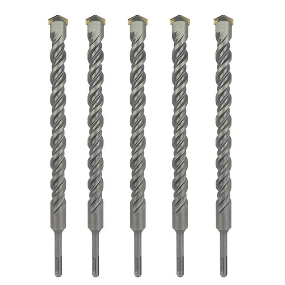 SDS Plus Hammer Drill Bit 5Pcs 9/16 in. x 8 in. Masonry Concrete Rock Drill