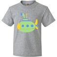 thumbnail image 3 of Inktastic Cute Green Submarine Youth T-Shirt, 3 of 5