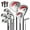 Red, variant on Costway 9 PCS Women's Complete Golf Club Set Right Handed with 460cc Alloy Driver Irons Pink