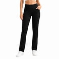 thumbnail image 5 of VBVC Women's Stretchy Straight Leg Yoga Pants , High Waisted Workout Leggings For Women , Ladies' Fall Winter Lounge Trousers with Pockets, S-2XL, 5 of 9