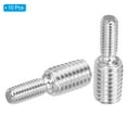thumbnail image 3 of Uxcell M6x1 to M10x1.5 Double End Threaded Stud Screw Bolt 304 Stainless Steel Rod Reducer Adapter 30mm Long 10pcs, 3 of 5