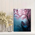 thumbnail image 2 of Sakura Tree Boat Mist Lake Canvas Print Wall Art for Living Room Bedroom Office Hallway Cafe Hotel Restaurant Decor, 2 of 8