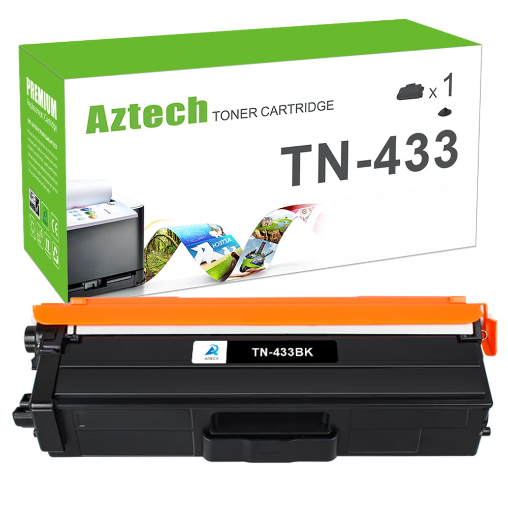 A AZTECH 1-Pack Compatible Toner Cartridge for TN-433 TN 433 Used for HL-L8260CDW MFC-L8690CDW HL- L9310CDW HL-L8360CDWT MFC-L8610CDW Printer (Black) Walmart.com