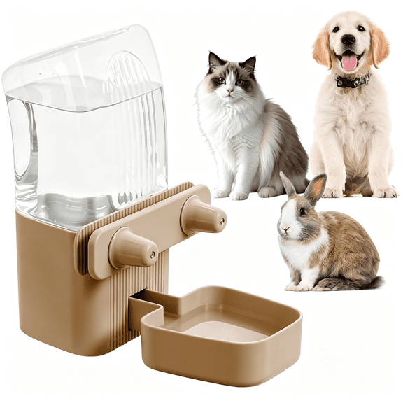 ACDANC 50 Oz Rabbit Water Dispenser,Gravity Dog Water Bowl Dispenser for Cage,Auto Water Bottle for Ferret,Cat,Dog and Other Animals,Compatible with Widemouth Cages