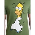thumbnail image 4 of Homer Simpson Men's and Big Men's Graphic Tee with Short Sleeves, Sizes S-3XL, 4 of 5
