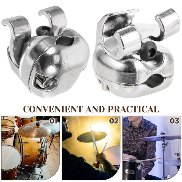 4X Drum Holder Cymbal Arm Snare Drum Metal Part Rack Tube Boom Attachment Instrument Rod Clamp Clip