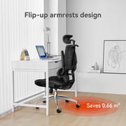 SIHOO M59AS Ergonomic Office Chair, High Back Mesh Office Chairs with 3D Flip Armrests and Headrest for Adults, Black, 300lb