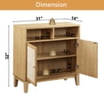 thumbnail image 2 of Llinc Store Storage Cabinet with Natural Rattan Decorated Buffet Cabinet, Rattan Cabinet with Adjustable Shelf, Sideboard for Living Room,Kitchen,Hallway,2 doors, storage, Natural, 2 of 6
