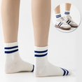 thumbnail image 5 of CoCoMangos Novelty Socks For Women - Striped Retro Mini Crew Sporty Calf Casual Cotton Ankle Socks, 5 of 7