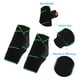 thumbnail image 3 of 1 Par Tobillo Compresión Manga Calcetines, para Hombre Mujer, Verde Negro, 3 of 7