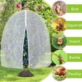 thumbnail image 5 of 4 Pcs Fruit Tree Netting with Zipper & Drawstring, 4.9 x 3.2 Ft Garden Bird Netting Plant Cover, Blueberry Tomato Insect Bird Barrier Tree Net Protection Cover for Protecting Plants Vegetables Fruits, 5 of 9