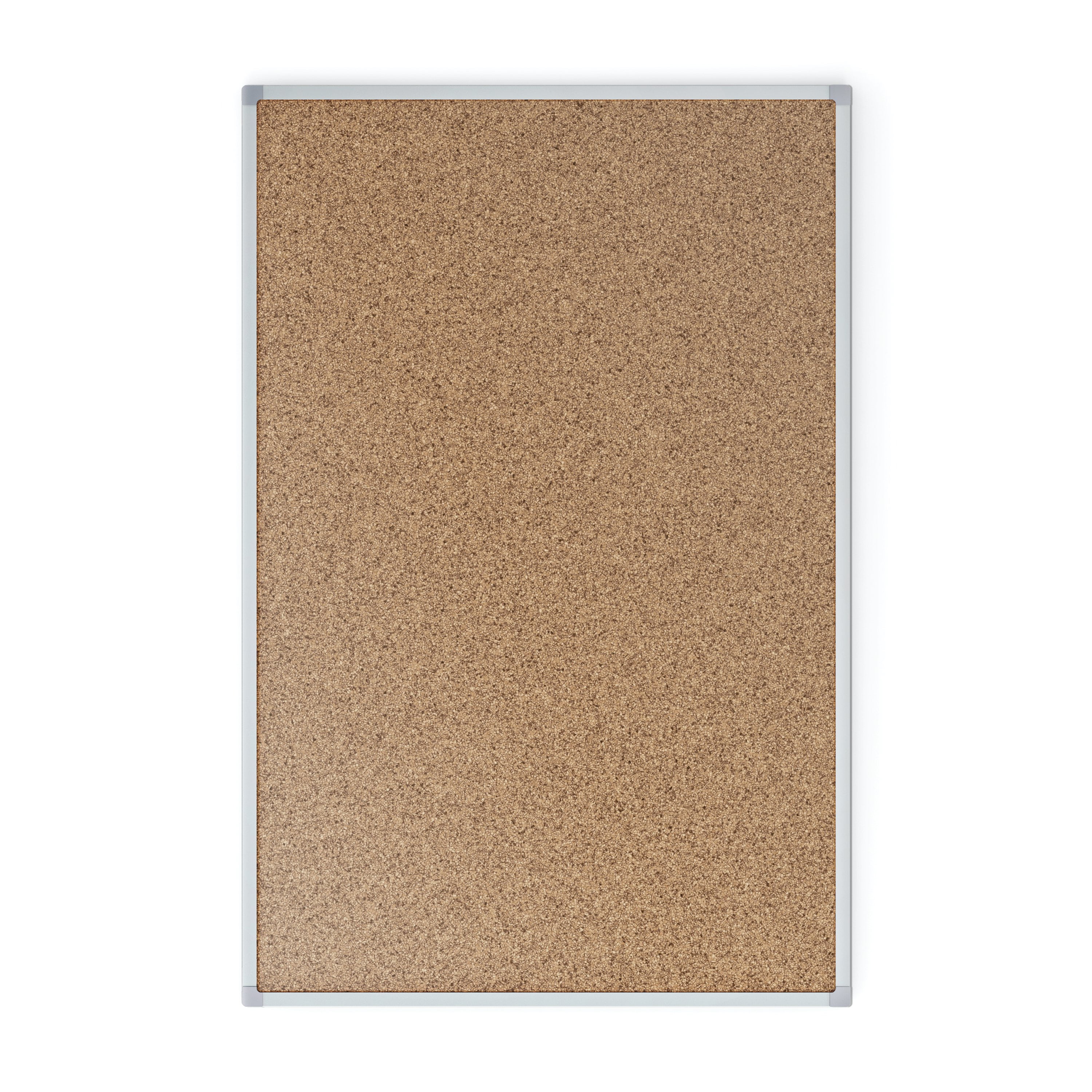 Mead Cork Bulletin Board, Silver Aluminum Frame, 4' x 3', (85362)