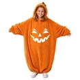 thumbnail image 4 of Grblisyd Pumpkin Halloween Jumpsuits Casual Long Sleeve Loose Onesie Loungewear Soft Cozy Plus Size Pumpkin Sleepwear, 4 of 6