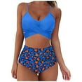 thumbnail image 1 of Conjuntos de bikinis para mujer con estilo Conjunto de bikini estampado sin mangas Traje de baño Push-Up Traje de baño acolchado Traje de baño Ropa de playa OAVQHLG3B Store lin121212, 1 of 3