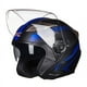 thumbnail image 5 of Casco de coche con batería y doble lente, personalidad masculina y femenina, medio casco, 5 of 5