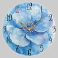 thumbnail image 5 of 10" Quartz Indoor Wall Clock Silent Mechanism / Blue Elegance Gardenia Statue, 5 of 11