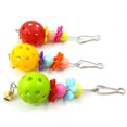 thumbnail image 1 of Flmtop Parrot Hanging Ornaments Ball Bell Flower Design Bite Toy Chew Swing Bird Tool Random Color, 1 of 5