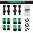 thumbnail image 6 of 16 Pieces Garden Water Hose Quick Connectors,3/4 Inch GHT Male and Female Water Hose Quick Connect Fittings with 10 Pieces Rubber Washer, 6 of 12