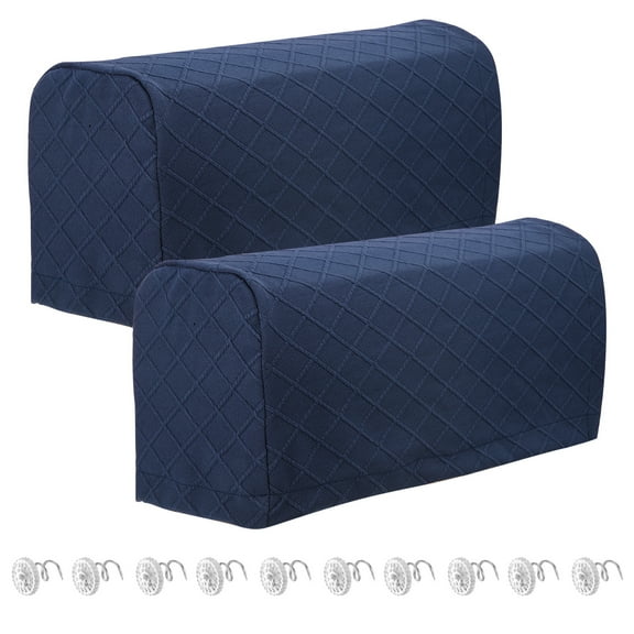 2pcs Stretch Armrest Covers, Couch Arm Covers for Chairs Sofa Armchair Slipcovers Navy Blue