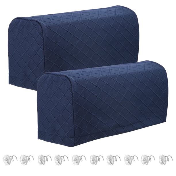 2 piezas Fundas de Reposabrazos Elásticas, Fundas para Sofás y Sillas en Color Azul Marino