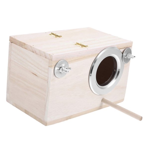 Wooden Bird Nesting Box Removable for Parakeets, Cockatiels, and Budgies Large Outdoor Bird Cage Easy to Clean for Breeding and Nesting