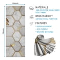 thumbnail image 2 of White Gray Gold Leaf Marble Pattern Hot Yoga Mat Towel Non Slip for Hot Yoga - Quick-Drying Yoga Mat Cover with 4 Corner Pockets with Travel Bag - Hot Yoga Towel Non Slip 70"x26", 2 of 6