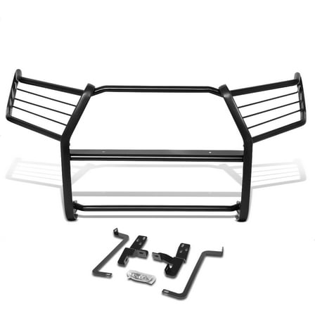 DNA Motoring For 16-19 Toyota Tacoma Black Steel Full Front End bumper Brush Grille Push Guard Bar Protector